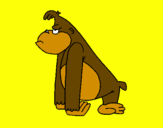 Desenho Macaco aborrecido pintado por Karine