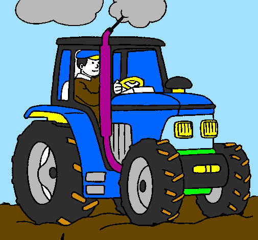 Desenho Tractor em funcionamento pintado por JHONATAS