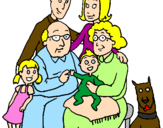 Desenho Família pintado por MARCELA