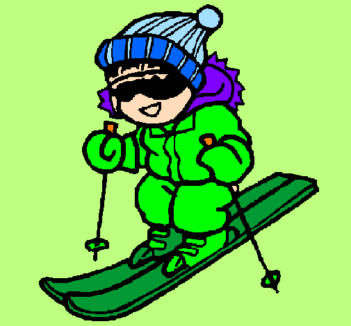 Desenho Menino a esquiar pintado por bruna mara