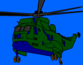 Desenho Helicoptero de resgate pintado por alice