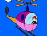Desenho Helicóptero pintado por sarinha