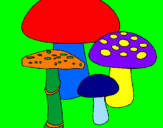 Desenho Cogumelos pintado por PW