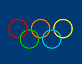 Desenho Argolas dos jogos olimpícos pintado por lorrane