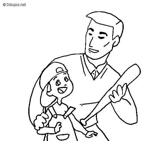 Desenho Pai e filho pintado por Giovanna azevedo