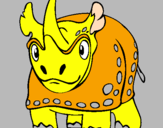 Desenho Rinoceronte pintado por juvany