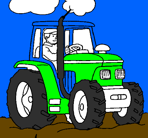 Desenho Tractor em funcionamento pintado por caik