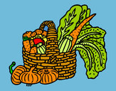 Desenho Cesta de legumes pintado por pppp