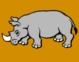 Desenho Rinoceronte pintado por Karine