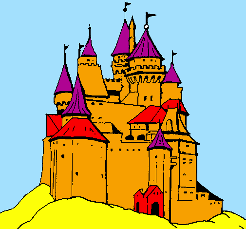 Desenho Castelo medieval pintado por PEDRO