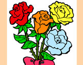 Desenho Ramo de rosas pintado por raila