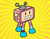 Desenho Robot TV pintado por Lorena
