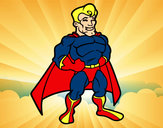 Desenho Super-herói musculoso pintado por picatoste