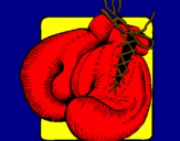 Desenho Luvas de boxe pintado por F.V.Gotelip
