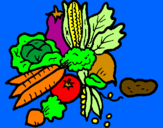 Desenho verduras pintado por edu201o