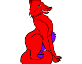 Desenho Raposa vermelha pintado por mozila firefox