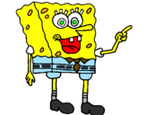 Desenho SpongeBob pintado por bob