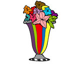 Desenho Jarro de flores pintado por Janaina