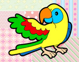 Desenho Papagaio abrir a asa pintado por cintiellen