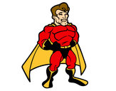 Desenho Super-herói musculoso pintado por Laila