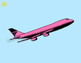 Desenho Avião no ar pintado por Soso