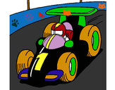 Desenho Carro de corrida pintado por Joao