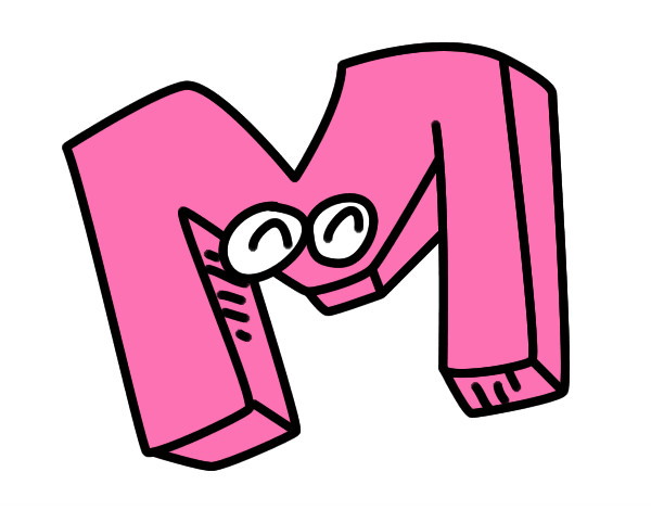 Desenho Letra M pintado por dudda