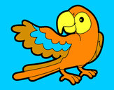 Desenho Papagaio abrir a asa pintado por ricardoa