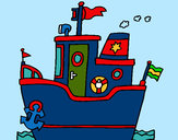 Desenho Barco com âncora pintado por cybercuka