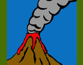 Desenho Vulcão pintado por caiosz