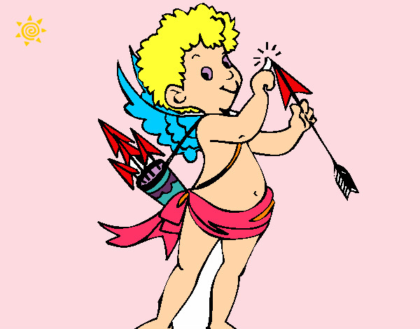 Desenho Cupido  pintado por Rafaela 