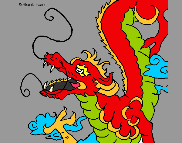 Desenho Dragão japonês pintado por matheus761