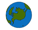 Desenho Planeta terra pintado por caiobrumel