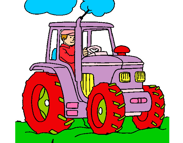 Desenho Tractor em funcionamento pintado por diogo