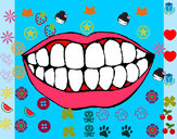 Desenho Boca e dentes pintado por MAITTE