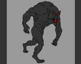 Desenho Homem lobo pintado por kaka