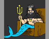 Desenho Neptuno pintado por vick