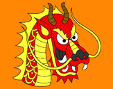 Desenho Cabeça de dragão pintado por bruninho