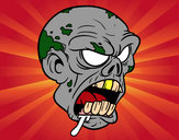 Desenho Cabeça de zombie pintado por LucasEvans