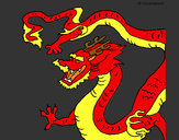 Desenho Dragão chinês pintado por bruninho