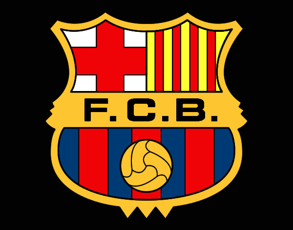 Desenho Emblema do F.C. Barcelona pintado por arthur