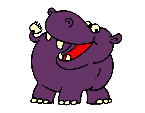 Desenho Hipopótamo pintado por Rita
