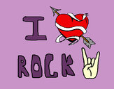 Desenho I love rock pintado por LucasEvans
