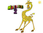 Desenho Madagascar 2 Melman pintado por dani