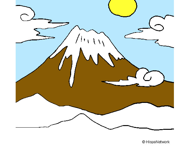 Desenho Monte Fuji pintado por bruninho