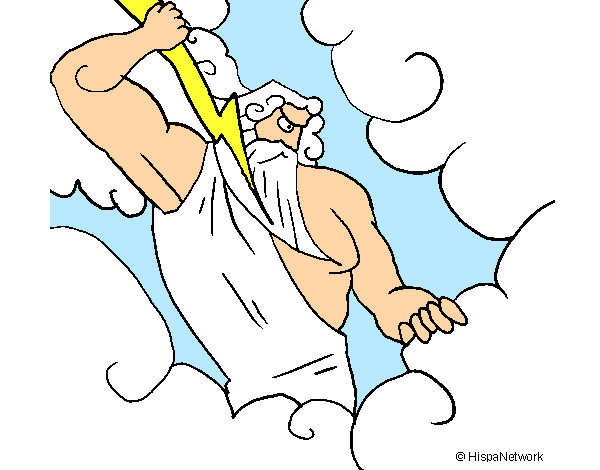 Desenho Zeus pintado por bruninho
