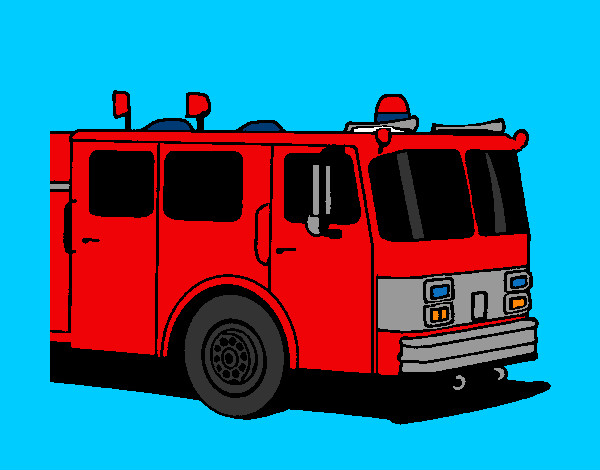 Desenho Camião de bombeiros pintado por marcelo