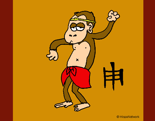 Desenho Macaco pintado por bruninho