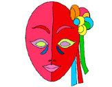 Desenho Máscara italiana pintado por camila