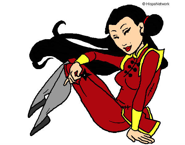 Desenho Princesa ninja pintado por Laila
